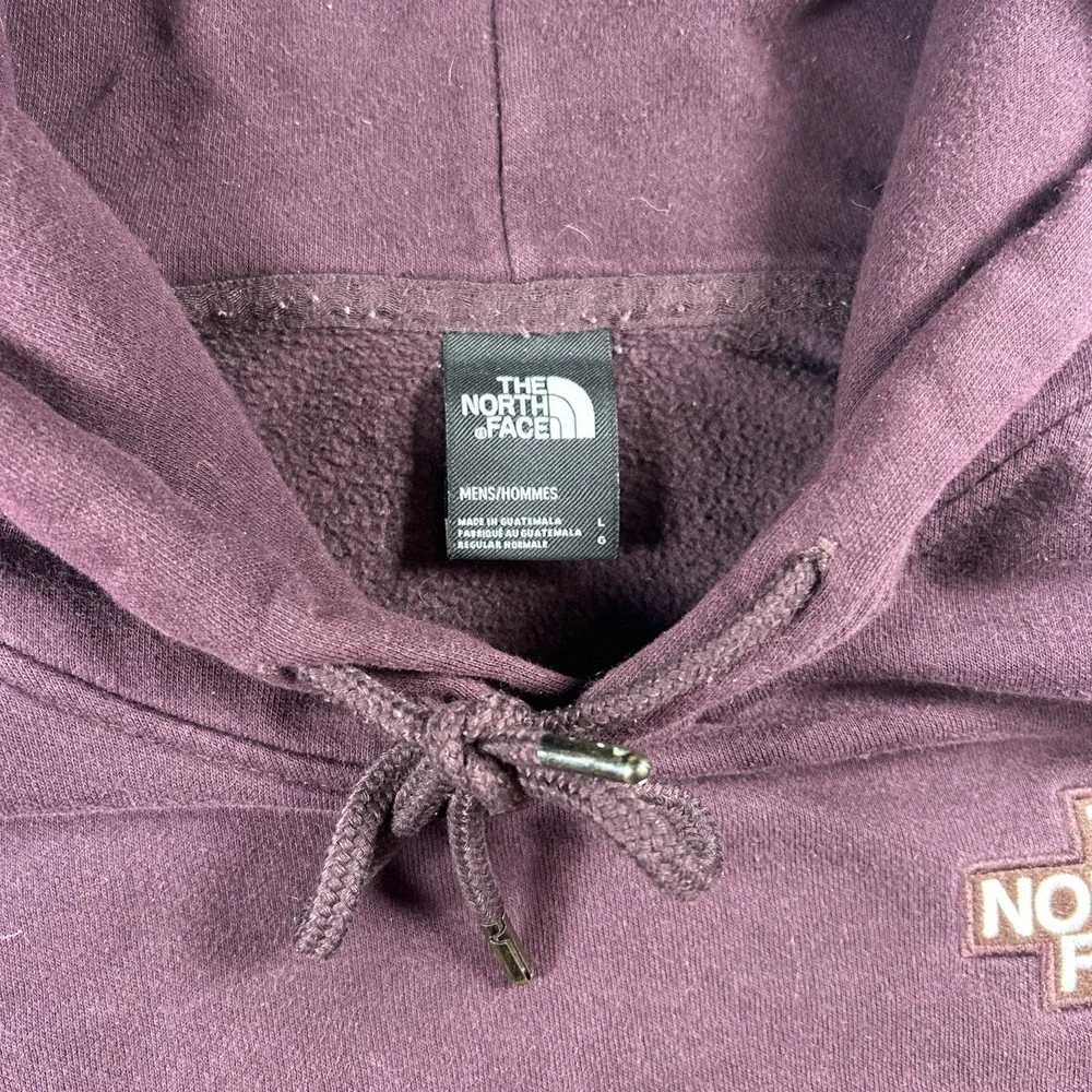 The North Face Maroon Men's Size large Distressed Camping Hoodie Stains See Desc